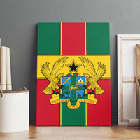 Ghana Flag Canvas Wall Art with Coat of Arms Design