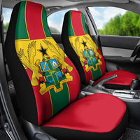 Ghana Flag Car Seat Cover with Coat of Arms Design