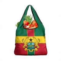 Ghana Flag Grocery Bag with Coat of Arms Design