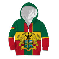 Ghana Flag Kid Hoodie with Coat of Arms Design