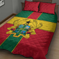 Ghana Flag Quilt Bed Set with Coat of Arms Design