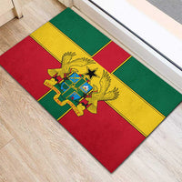 Ghana Flag Rubber Doormat with Coat of Arms Design