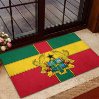 Ghana Flag Rubber Doormat with Coat of Arms Design
