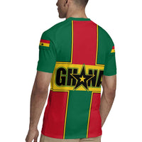 Ghana Flag Rugby Jersey with Coat of Arms Design