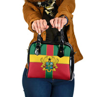 Ghana Flag Shoulder Handbag with Coat of Arms Design