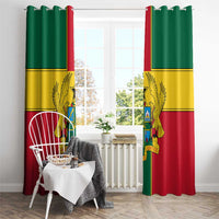 Ghana Flag Window Curtain with Coat of Arms Design