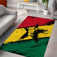 Ghana Flag Area Rug with Coat of Arms Design TS04