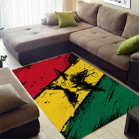 Ghana Flag Area Rug with Coat of Arms Design TS04