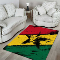 Ghana Flag Area Rug with Coat of Arms Design TS04