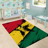 Ghana Flag Area Rug with Coat of Arms Design TS04