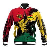 Ghana Flag Baseball Jacket with Coat of Arms Design TS04