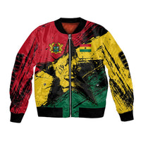 Ghana Flag Bomber Jacket with Coat of Arms Design TS04