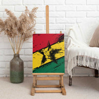 Ghana Flag Canvas Wall Art with Coat of Arms Design TS04