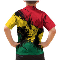 Ghana Flag Family Matching Mermaid Dress and Hawaiian Shirt with Coat of Arms Design TS04