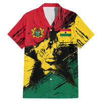 Ghana Flag Family Matching Mermaid Dress and Hawaiian Shirt with Coat of Arms Design TS04