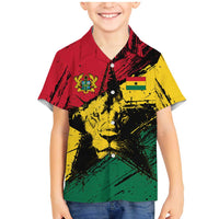 Ghana Flag Family Matching Mermaid Dress and Hawaiian Shirt with Coat of Arms Design TS04