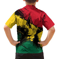 Ghana Flag Family Matching Off Shoulder Maxi Dress and Hawaiian Shirt with Coat of Arms Design TS04
