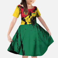 Ghana Flag Family Matching Off Shoulder Maxi Dress and Hawaiian Shirt with Coat of Arms Design TS04