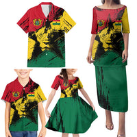 Ghana Flag Family Matching Puletasi and Hawaiian Shirt with Coat of Arms Design TS04