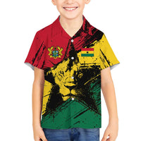 Ghana Flag Family Matching Puletasi and Hawaiian Shirt with Coat of Arms Design TS04