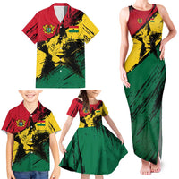 Ghana Flag Family Matching Tank Maxi Dress and Hawaiian Shirt with Coat of Arms Design TS04