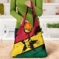 Ghana Flag Grocery Bag with Coat of Arms Design TS04