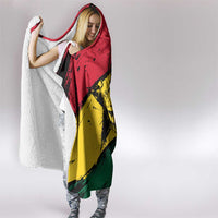 Ghana Flag Hooded Blanket with Coat of Arms Design TS04