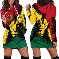 Ghana Flag Hoodie Dress with Coat of Arms Design TS04