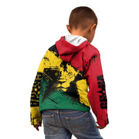 Ghana Flag Kid Hoodie with Coat of Arms Design TS04