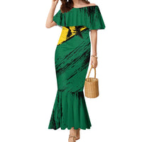 Ghana Flag Mermaid Dress with Coat of Arms Design TS04