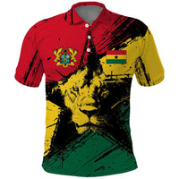 Ghana Flag Polo Shirt with Coat of Arms Design TS04