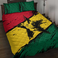 Ghana Flag Quilt Bed Set with Coat of Arms Design TS04