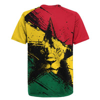 Ghana Flag Rugby Jersey with Coat of Arms Design TS04