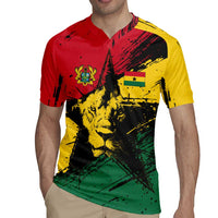 Ghana Flag Rugby Jersey with Coat of Arms Design TS04