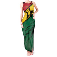 Ghana Flag Tank Maxi Dress with Coat of Arms Design TS04