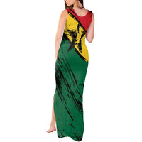 Ghana Flag Tank Maxi Dress with Coat of Arms Design TS04