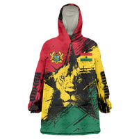 Ghana Flag Wearable Blanket Hoodie with Coat of Arms Design TS04