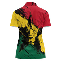 Ghana Flag Women Polo Shirt with Coat of Arms Design TS04