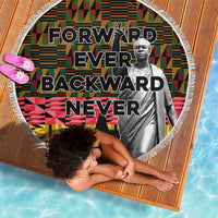 Kwame Nkrumah Beach Blanket with Coat of Arms – Grunge Style Design