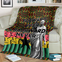 Kwame Nkrumah Blanket with Coat of Arms – Grunge Style Design
