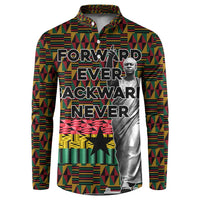 Kwame Nkrumah Button Sweatshirt with Coat of Arms – Grunge Style Design