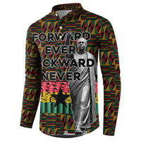 Kwame Nkrumah Button Sweatshirt with Coat of Arms – Grunge Style Design