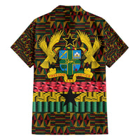 Kwame Nkrumah Family Matching Short Sleeve Bodycon Dress and Hawaiian Shirt with Coat of Arms – Grunge Style Design