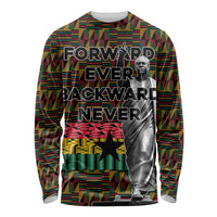 Kwame Nkrumah Long Sleeve Shirt with Coat of Arms – Grunge Style Design