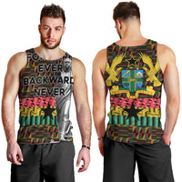 Kwame Nkrumah Men Tank Top with Coat of Arms – Grunge Style Design