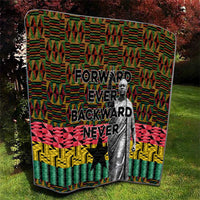 Kwame Nkrumah Quilt with Coat of Arms – Grunge Style Design