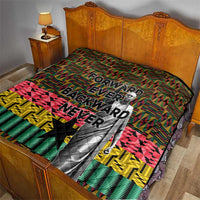 Kwame Nkrumah Quilt with Coat of Arms – Grunge Style Design