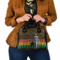 Kwame Nkrumah Shoulder Handbag with Coat of Arms – Grunge Style Design