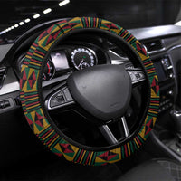 Kwame Nkrumah Steering Wheel Cover with Coat of Arms – Grunge Style Design