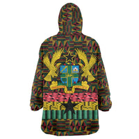 Kwame Nkrumah Wearable Blanket Hoodie with Coat of Arms – Grunge Style Design